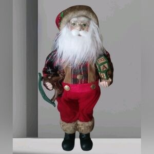 Festive Santa Claus Figurine with Red Outfit 18 Inches